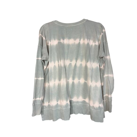 Lucky Brand Oversized Lightweight Sweatshirt – Teal Tie-Dye, Size S - Picture 2 of 5